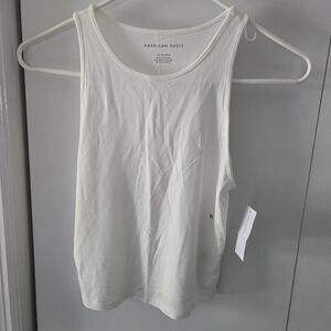 American Eagle Outfitters White Tank Top - Classic Crewneck Women's Top
